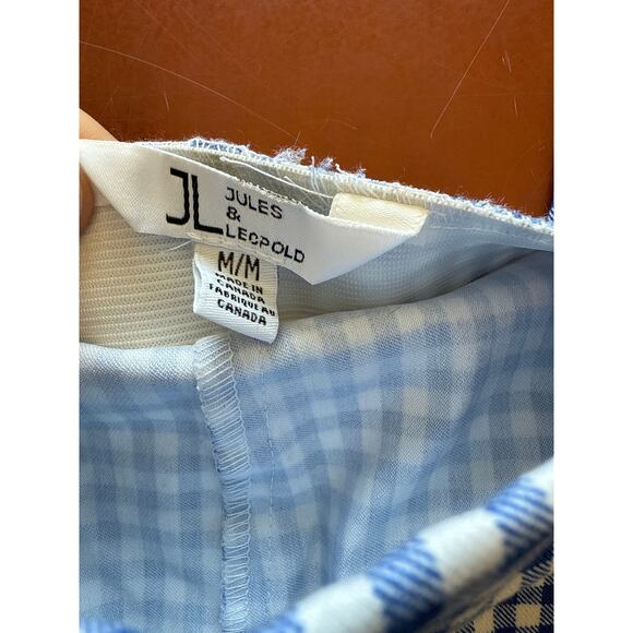 Blue White Pull-On Slim Capri Pants Jules & Leopold M Hi-Rise EUC - Picture 6 of 6